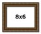 8x6 Sculpted Gold Picture Frame - UV Acrylic, Foam Board Backing, Hanging Hardware